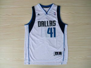 Maillot De Basket Dallas Mavericks Dirk Nowitzki 41 Tissus Sportif Fans Edition Blanc